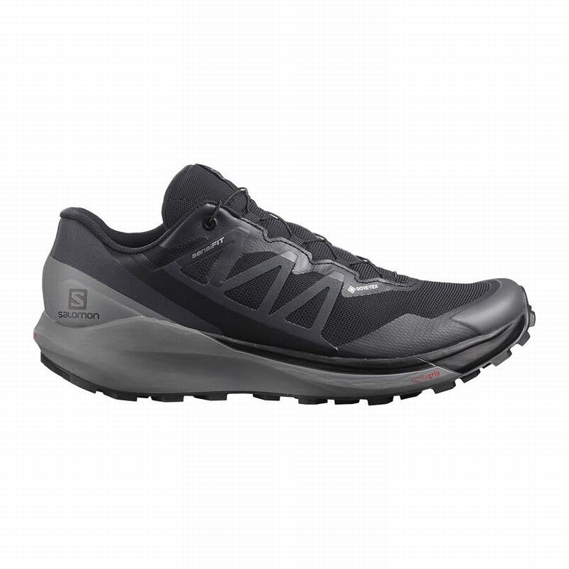 Salomon Singapore Mens Running Shoes - SENSE RIDE 4 GORE-TEX INVISIBLE FIT Black | 97380-AVNK